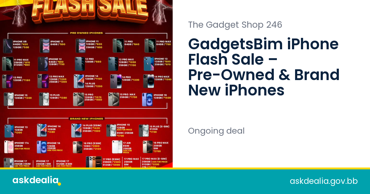 GadgetsBim iPhone Flash Sale – Pre-Owned & Brand New iPhones - AskDealia